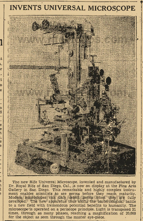 Rife Universal Microscope